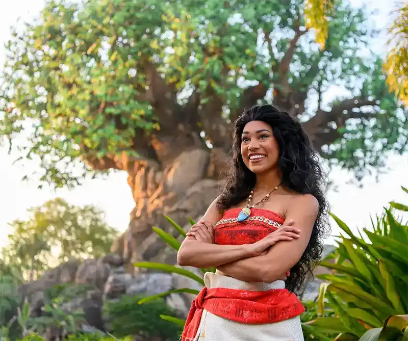 Encontro com Moana no Animal Kingdom