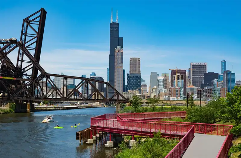 Bairros vibrantes em Chicago