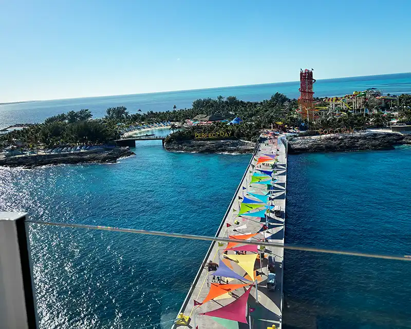 Visão do navio de CocoCay