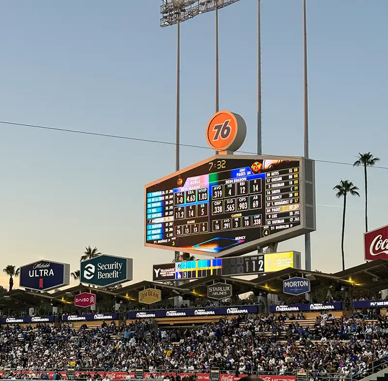 Visão do estádio do Dodgers