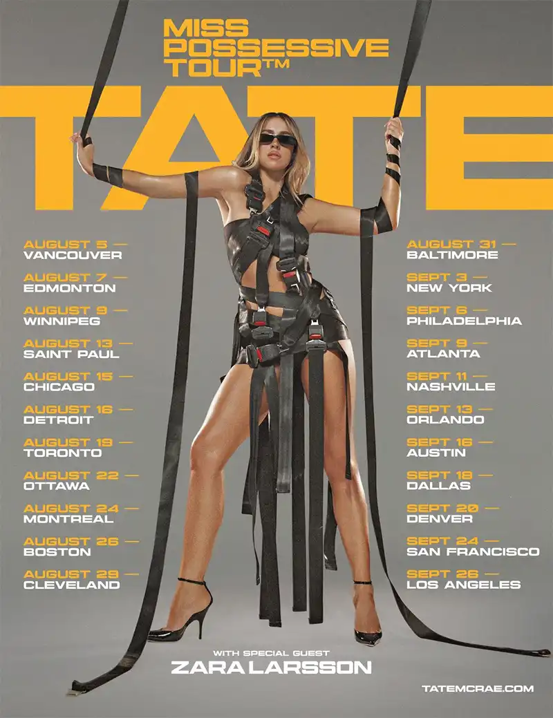 Tate McRae e Zara Larsson: Datas e ingressos dos shows nos EUA