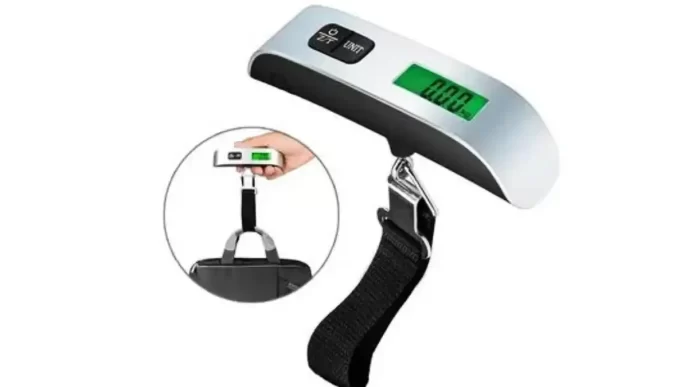 Pocket Balança Digital Portátil de Mão Até 50kg Com Alça Trava, Visor LCD Grande Para Bagagem, Pesca e Alta Precisão Premium (Estilo 1)