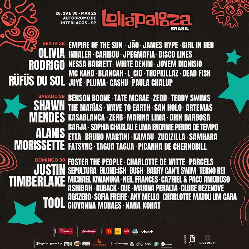 Tudo o que você precisa saber sobre o Lollapalooza Brasil 2025 