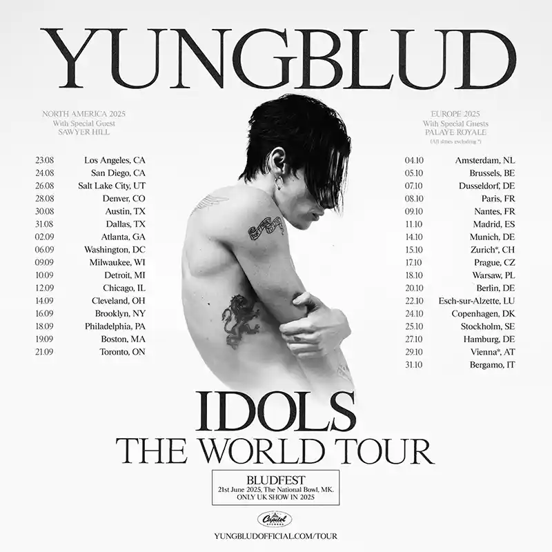 Yungblud: Datas da tour ‘Idols’ nos EUA e Europa em 2025
