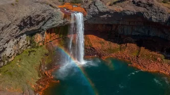A cachoeira vulcânica escondida na Patagônia argentina
