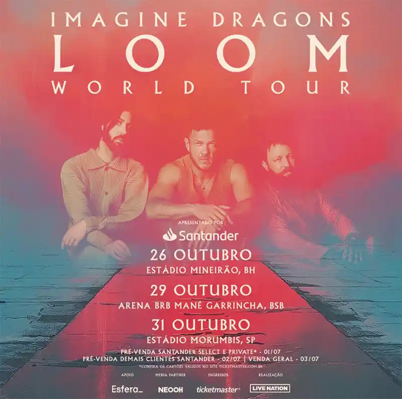 Imagine Dragons anuncia três shows no Brasil; datas e ingressos