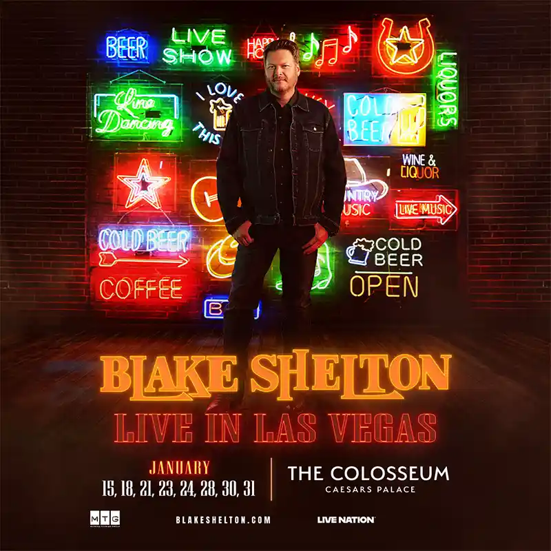 Blake Shelton em Las Vegas – Datas da residência de shows em 2026