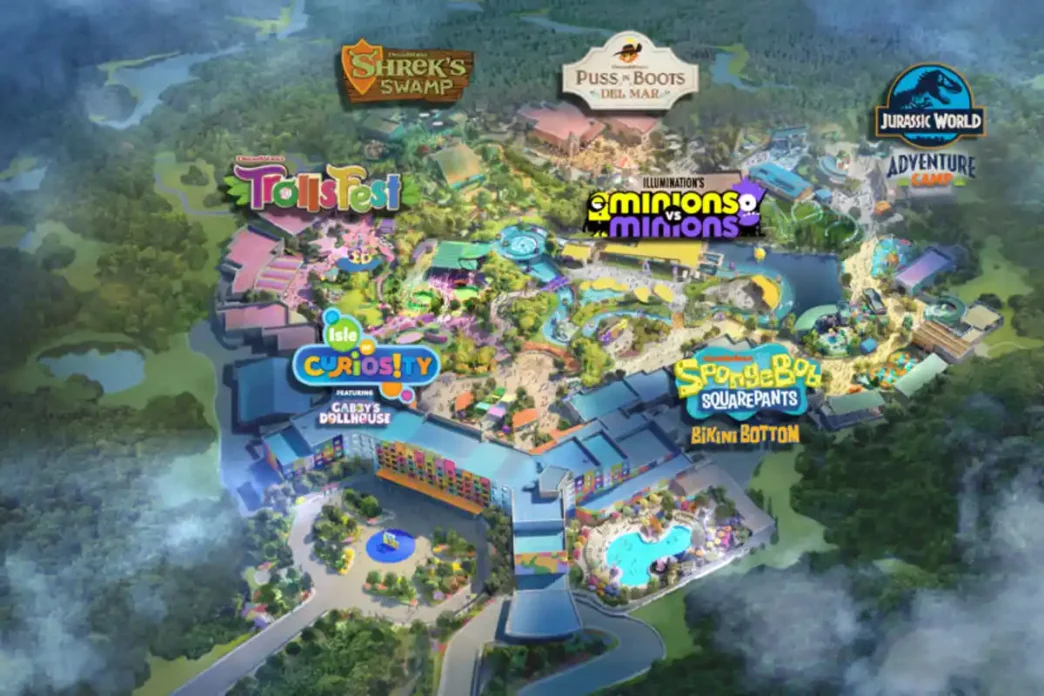 Reveladas as áreas do novo parque temático da Universal no Texas