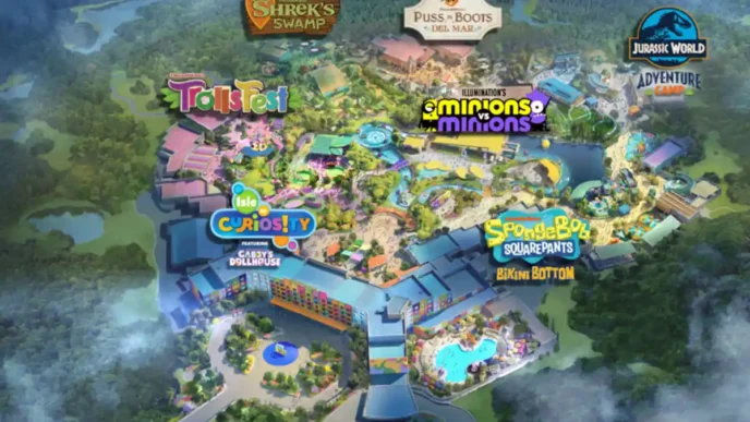 Reveladas as áreas do novo parque temático da Universal no Texas