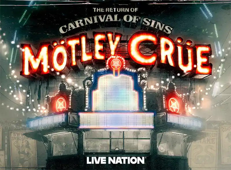 Mötley Crüe comemora 45 Anos e anuncia 'The Return of the Carnival of Sins' em 2026