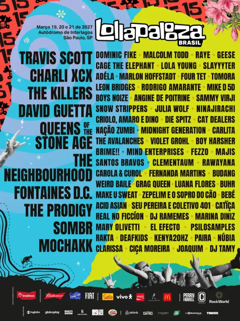 Lollapalooza Brasil 2027: Line-up, ingressos e atrações confirmadas